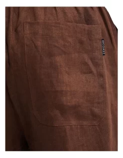 Linen Relaxed Fit Pants In Brown 11 Linen Relaxed Fit Pants In Brown -Men Clothing Store 958335490 3 2 720x928