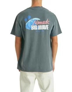 Wave Relaxed Tee In Charcoal