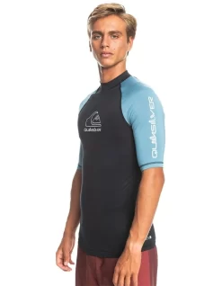 Quiksilver On Tour Short Sleeve Rashguard In Provencial -Men Clothing Store 959055580 3 1 720x928
