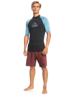 Quiksilver On Tour Short Sleeve Rashguard In Provencial -Men Clothing Store 959055580 4 1 720x928