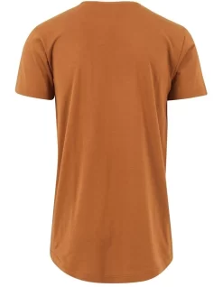 URBAN CLASSICS Shaped Long Tee In Toffee -Men Clothing Store 959529430 6 720x928