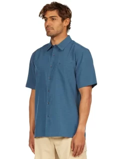 Quiksilver Waterman Centinela Short Sleeve Shirt In Midnight Navy -Men Clothing Store 960607630 2 720x928