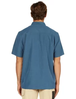 Quiksilver Waterman Centinela Short Sleeve Shirt In Midnight Navy -Men Clothing Store 960607630 4 720x928