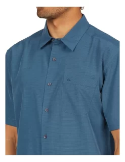 Quiksilver Waterman Centinela Short Sleeve Shirt In Midnight Navy -Men Clothing Store 960607630 5 720x928