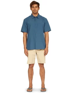 Quiksilver Waterman Centinela Short Sleeve Shirt In Midnight Navy -Men Clothing Store 960607630 6 720x928