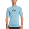 Quiksilver All Time Short Sleeve Rash Vest In Provincial Blue Heather -Men Clothing Store 960607810 1 720x928