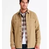 Noosa Long Sleeve Utility Overshirt In Beige -Men Clothing Store 960774310 1 720x928