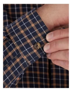 Brushed Cotton Tattersall Long Sleeve Shirt In Blue -Men Clothing Store 962783470 6 720x928