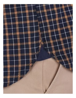 Brushed Cotton Tattersall Long Sleeve Shirt In Blue -Men Clothing Store 962783470 7 720x928