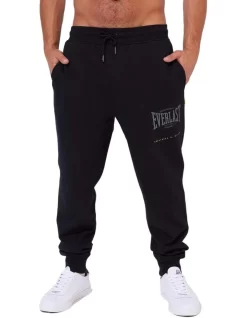 Everlast Worldwide Slim Fleece Trakpant In Black
