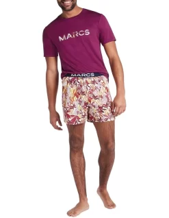 Feline Hot Hot Hot Pj Set In Currant Multi