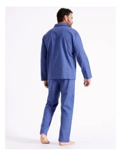 Essentials Long Sleeve Flannelette PJ Set In Denim 10 Essentials Long Sleeve Flannelette PJ Set In Denim -Men Clothing Store 963388270 3 720x928