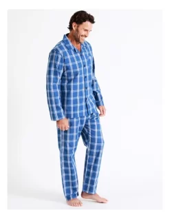 Essentials Long Sleeve Poplin PJ Set In Classic Check