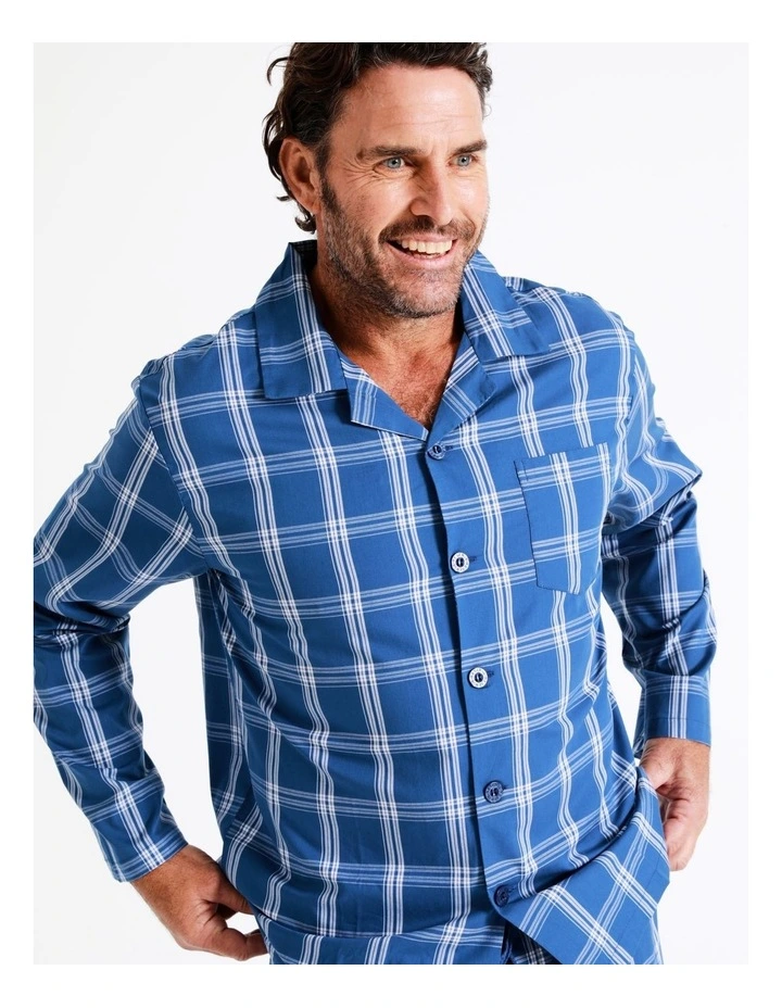 Essentials Long Sleeve Poplin PJ Set In Classic Check 4 Essentials Long Sleeve Poplin PJ Set In Classic Check - Image 2