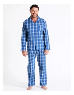 Essentials Long Sleeve Poplin PJ Set In Classic Check 10 Essentials Long Sleeve Poplin PJ Set In Classic Check -Men Clothing Store 963388990 3 720x928