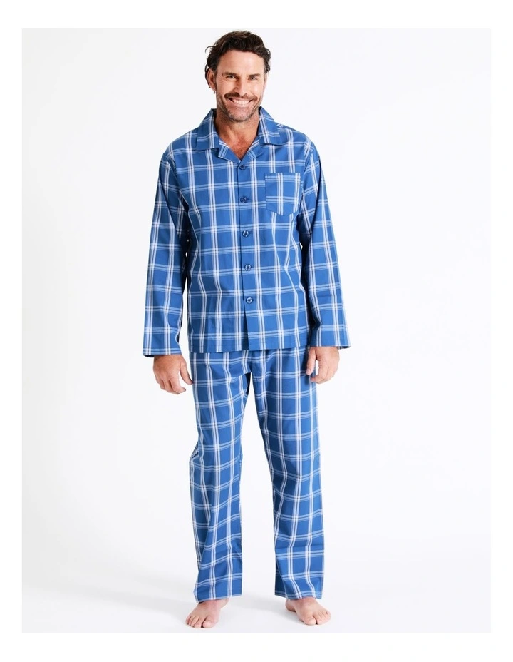 Essentials Long Sleeve Poplin PJ Set In Classic Check 5 Essentials Long Sleeve Poplin PJ Set In Classic Check - Image 3