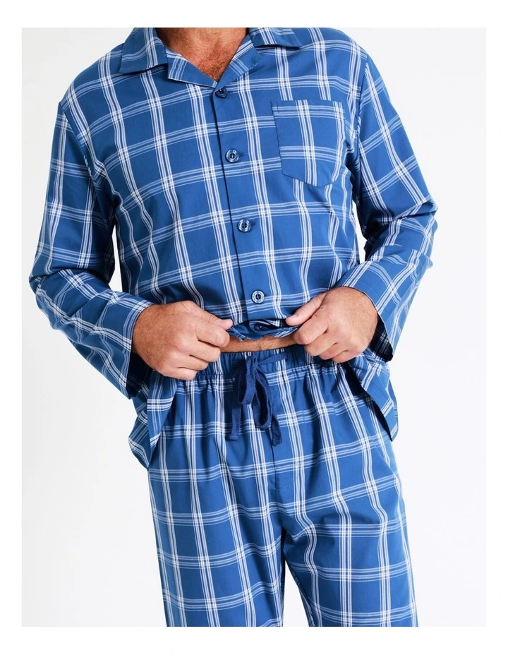 Essentials Long Sleeve Poplin PJ Set In Classic Check 6 Essentials Long Sleeve Poplin PJ Set In Classic Check - Image 4