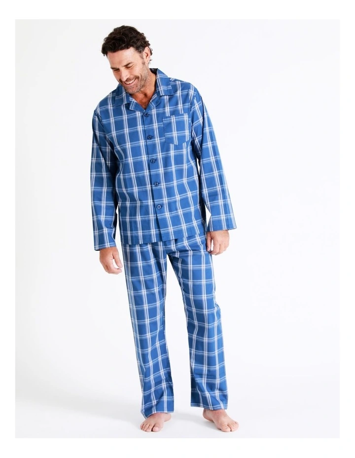 Essentials Long Sleeve Poplin PJ Set In Classic Check 7 Essentials Long Sleeve Poplin PJ Set In Classic Check - Image 5