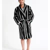 Shawl Stripe Robe In Black -Men Clothing Store 963389620 1 720x928