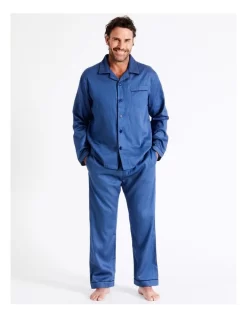 Long Sleeve Sateen Cotton PJ Set In Pinspot