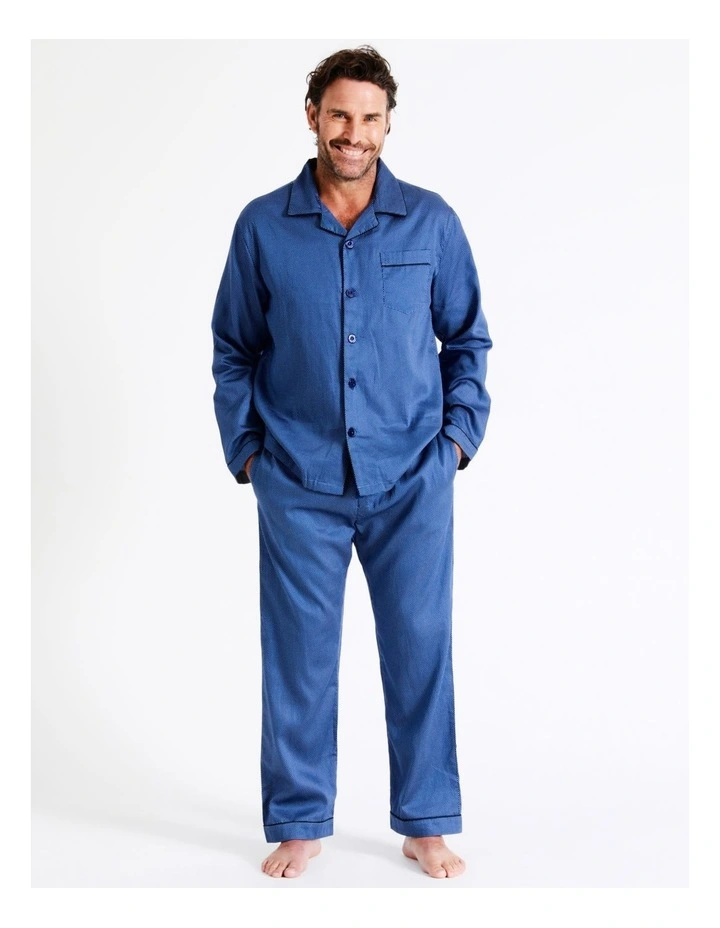 Long Sleeve Sateen Cotton PJ Set In Pinspot 3 Long Sleeve Sateen Cotton PJ Set In Pinspot