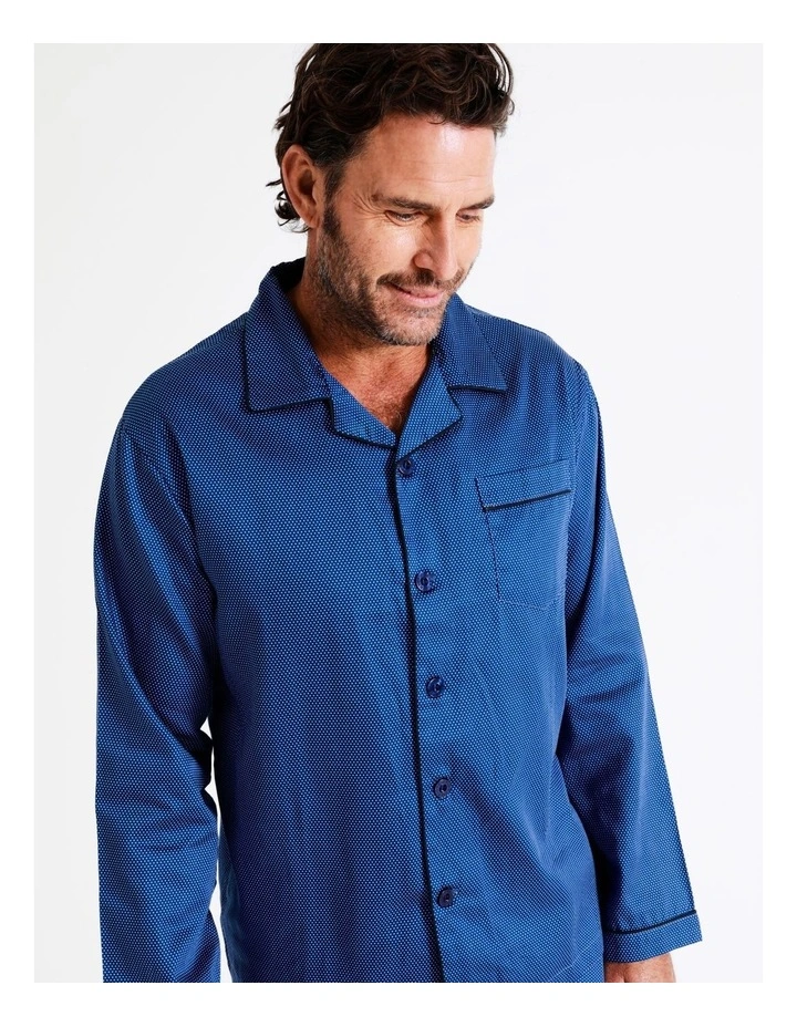 Long Sleeve Sateen Cotton PJ Set In Pinspot 4 Long Sleeve Sateen Cotton PJ Set In Pinspot - Image 2