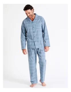 Long Sleeve Organic Cotton PJ Set In Check