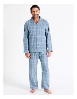 Long Sleeve Organic Cotton PJ Set In Check -Men Clothing Store 963390250 3 720x928