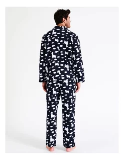 Mens Pyjama Set In Midnight Animal Clouds Print -Men Clothing Store 963390790 5 720x928