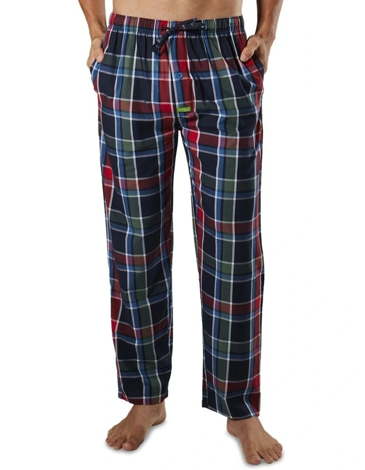 Deep Water Check Bamboo Sleep Pants In Navy 6 Deep Water Check Bamboo Sleep Pants In Navy - Image 4