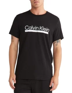 Calvin Klein Chill Sleep Tee In Black