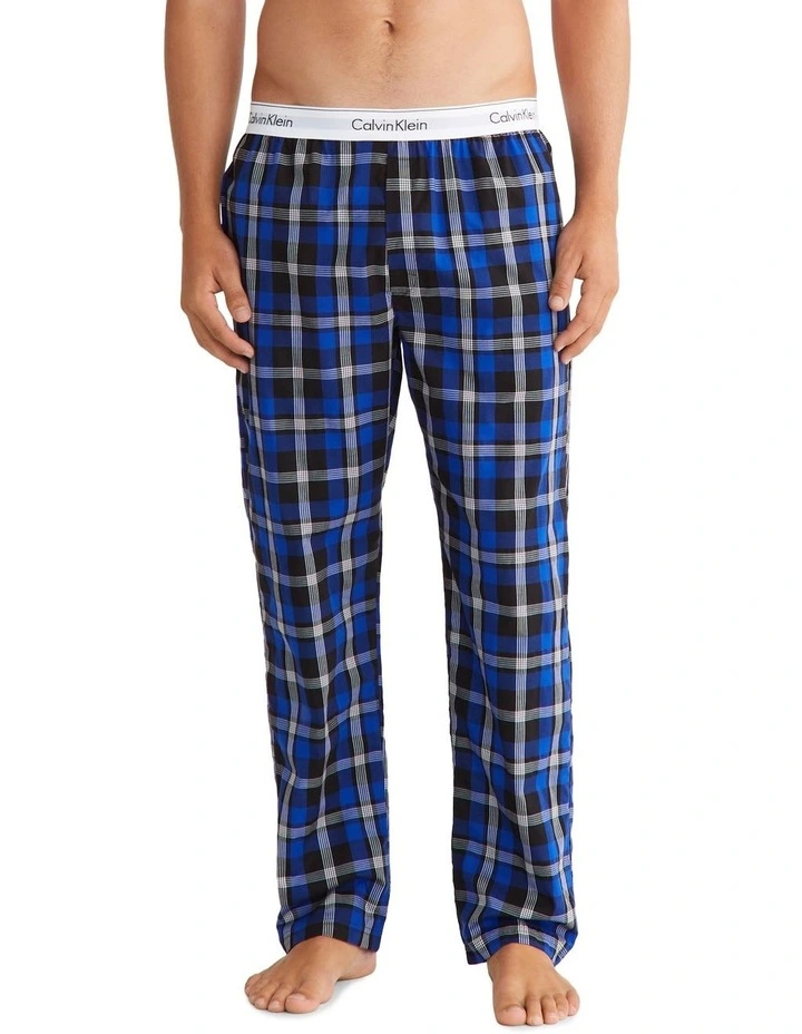 Calvin Klein Modern Cotton Woven Sleep Pant In Blue 3 Calvin Klein Modern Cotton Woven Sleep Pant In Blue