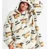 Hot Dawg Oversized Sleep Hoodie In Grey -Men Clothing Store 965972620 1 720x928