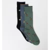 3 Pair Pack Patterned Crew Length Socks Woodland Designs In Assorted Colours -Men Clothing Store 965998360 1 720x928