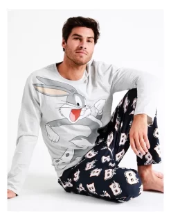 Family Bugs Long Sleeve PJ Set In Grey -Men Clothing Store 967030570 5 720x928
