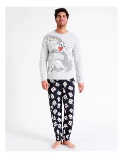 Family Bugs Long Sleeve PJ Set In Grey -Men Clothing Store 967030570 7 720x928