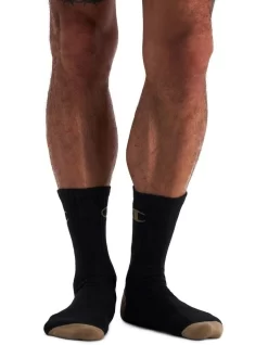 Champion C Logo Crew Socks 3-Pack In Black -Men Clothing Store 968398750 4 720x928