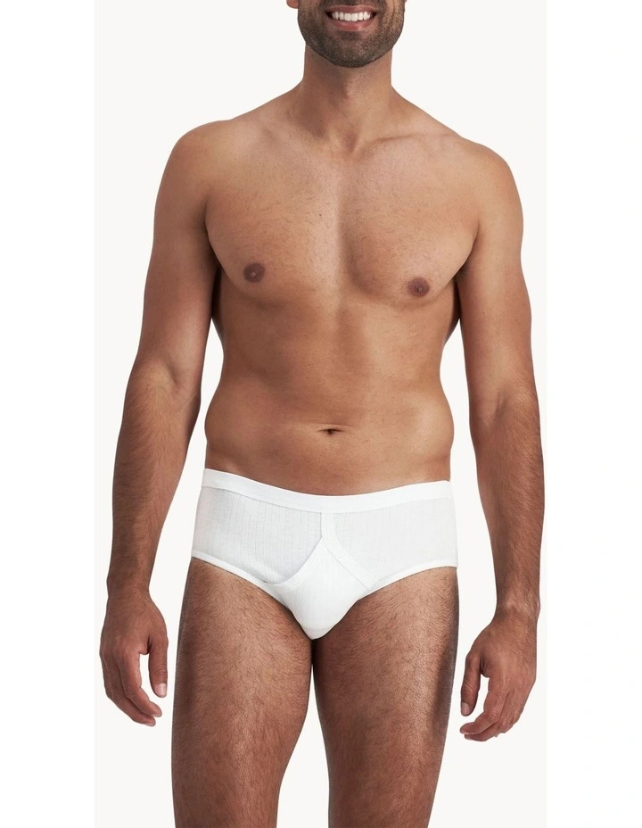 Jockey Comfort Rib Briefs 3-Pack In White 3 Jockey Comfort Rib Briefs 3-Pack In White