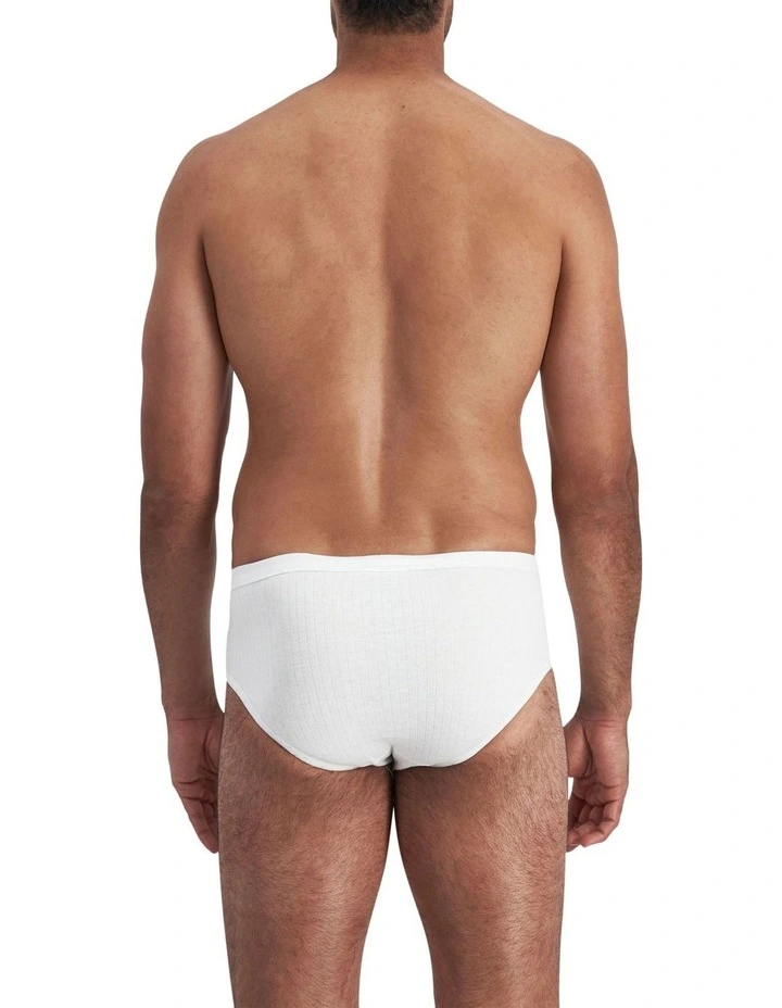 Jockey Comfort Rib Briefs 3-Pack In White 5 Jockey Comfort Rib Briefs 3-Pack In White - Image 3