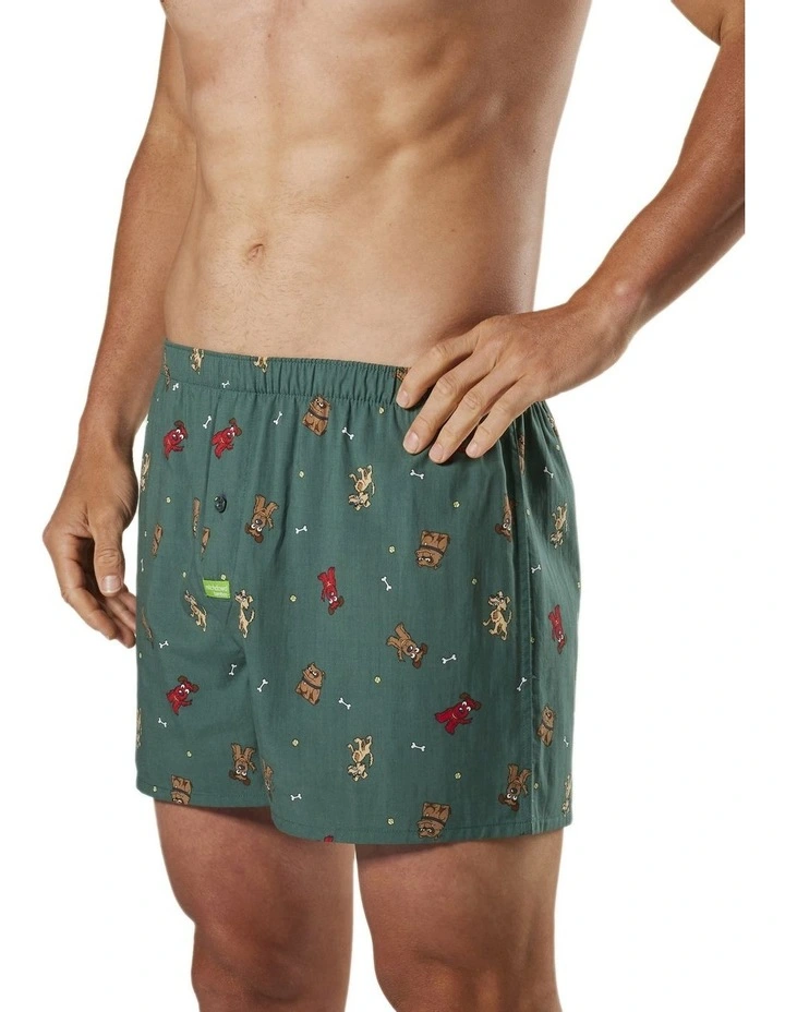 Men's Good Dog Bamboo Boxer Short In Green 4 Men's Good Dog Bamboo Boxer Short In Green - Image 2
