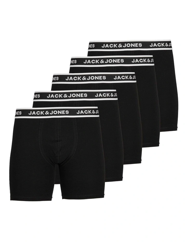 Jack & Jones 5 Pack Solid Trunks In Black 3 Jack & Jones 5 Pack Solid Trunks In Black