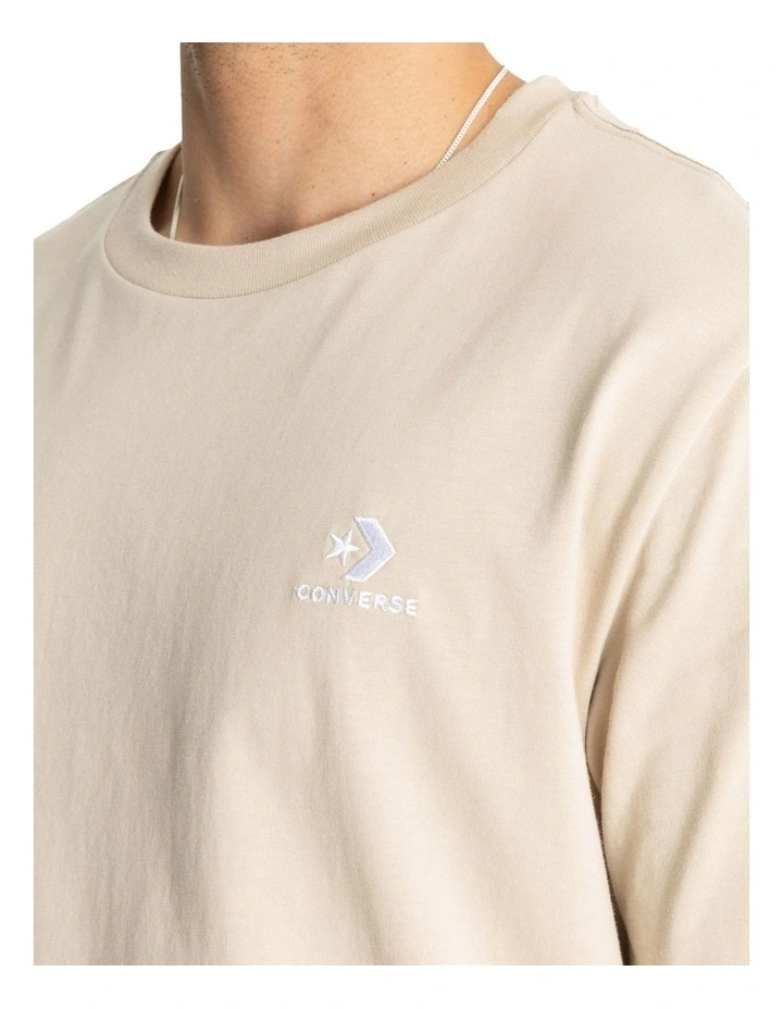 Converse Go-To Embroidered Star Chevron Tee In Beige 5 Converse Go-To Embroidered Star Chevron Tee In Beige - Image 3