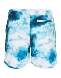 URBAN CLASSICS Pattern Swim Shorts In Blue -Men Clothing Store 974336050 6 720x928