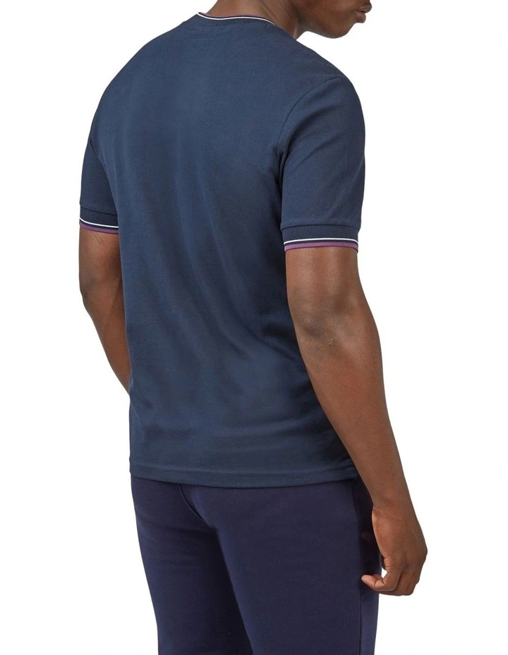 Ben Sherman Pique T-Shirt In Navy 5 Ben Sherman Pique T-Shirt In Navy - Image 3