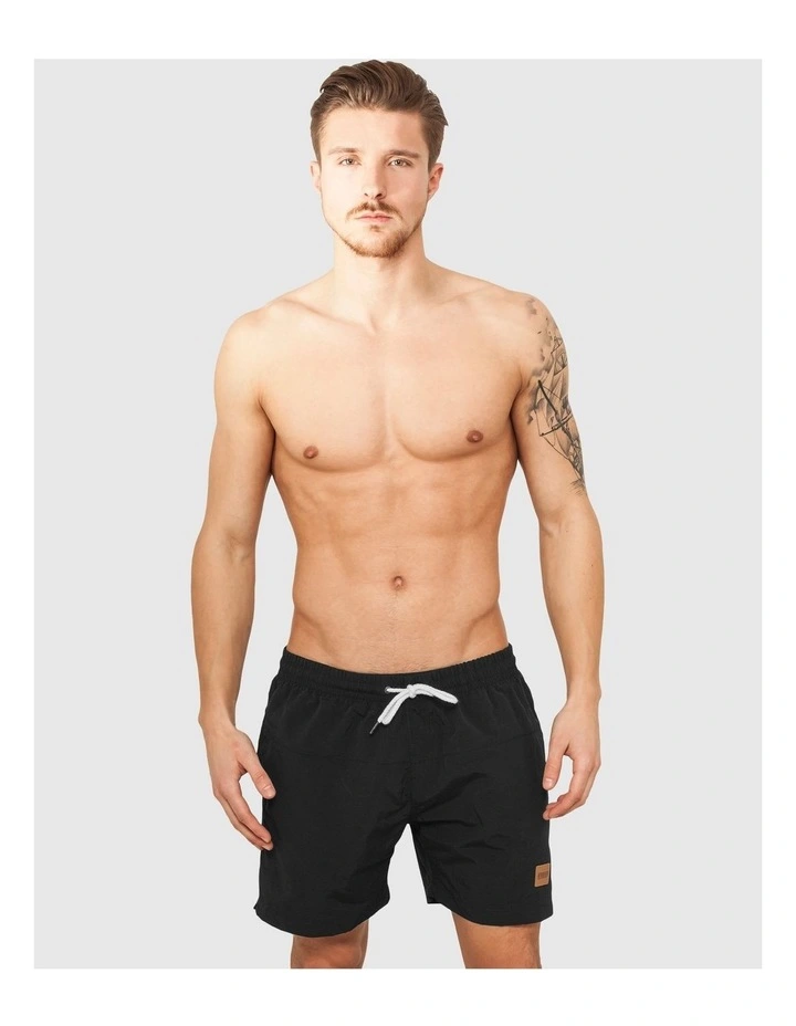 URBAN CLASSICS Block Swim Shorts In Black 6 URBAN CLASSICS Block Swim Shorts In Black - Image 4