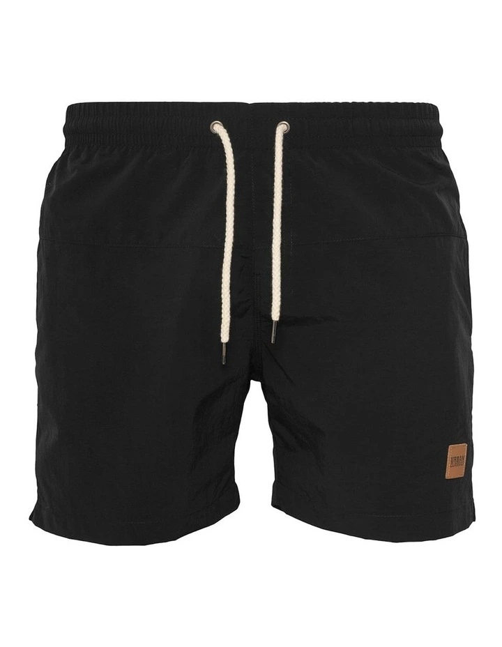 URBAN CLASSICS Block Swim Shorts In Black 7 URBAN CLASSICS Block Swim Shorts In Black - Image 5