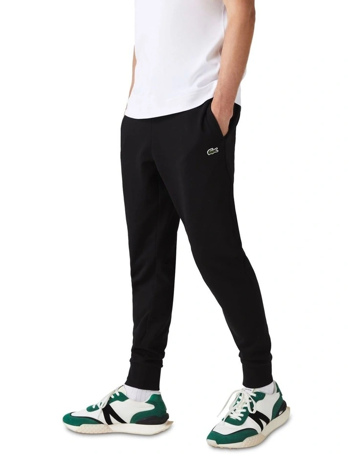Lacoste Essentials Non Brushed Trackpant In Black 5 Lacoste Essentials Non Brushed Trackpant In Black - Image 3