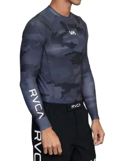 RVCA VA Sport Long Sleeve Rashguard In Black Camo -Men Clothing Store 977646520 4 720x928