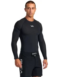 RVCA Sport Long Sleeve Rashguard In Black -Men Clothing Store 977646610 4 720x928