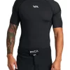 RVCA VA Sport Short Sleeve Rashguard In Black -Men Clothing Store 977646790 1 720x928